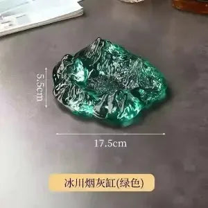 DecorBites™ Iceberg Glass Dessert Plate: Artistic French Club Tableware