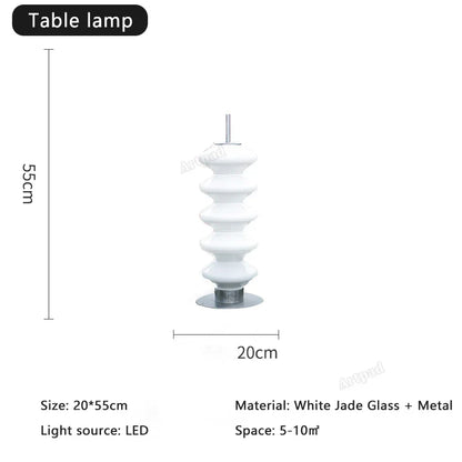 DecorBites™ Gourd Glass Floor Lamp: Nordic Design LED Night Light for Bedroom and Living Room