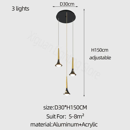 DecorBites™ Elegant Horn-Shaped Chandelier for Living Room and Bedroom