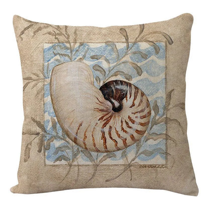 DecorBites™ Coastal Cushion Cover - Sea Theme Decorative Sofa Pillowcase