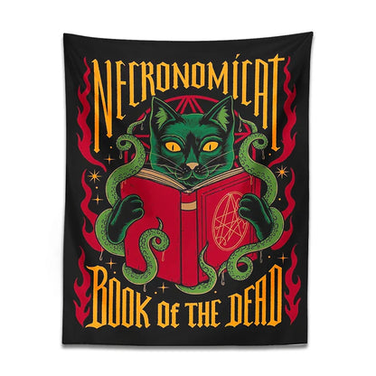 Decobites Mystical Cat Tapestry Wall Hanging Tarot Witchcraft Bohemian Home Decor