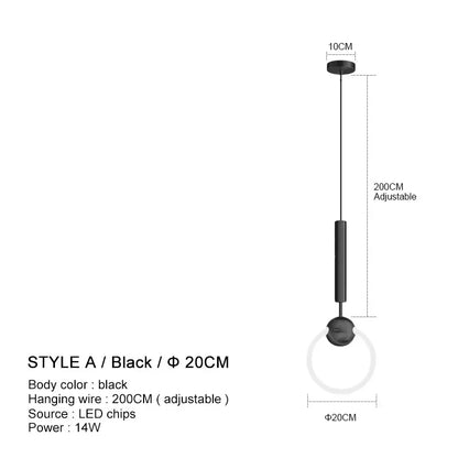 Nordic Gold Linear LED Pendant Light