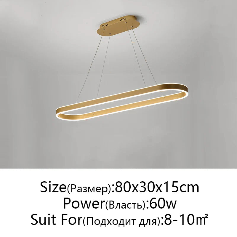 DecorBites™ LED Aluminum Ceiling Chandelier for Kitchen Living Room Modern Nordic Design
