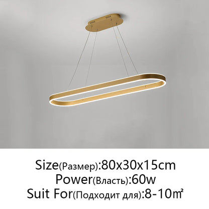 DecorBites™ LED Aluminum Ceiling Chandelier for Kitchen Living Room Modern Nordic Design