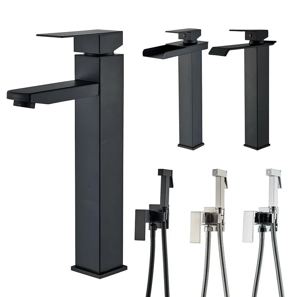 DecorBites™ Brass Bathroom Faucet Set - Kitchen Mixer Tap and Shower Combo