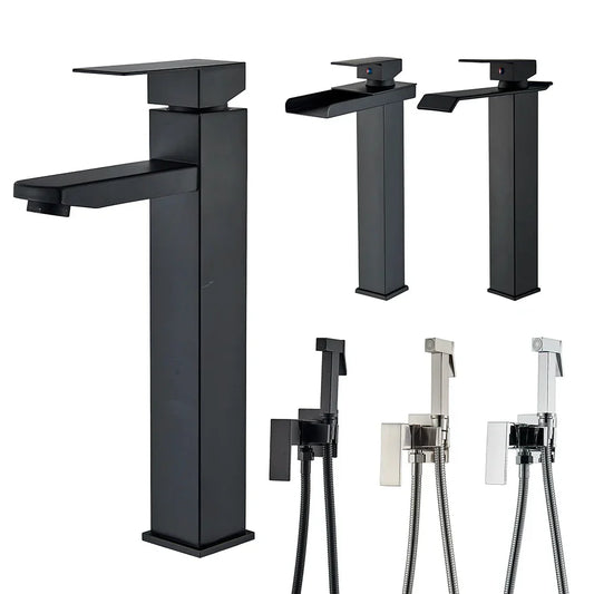 DecorBites™ Brass Bathroom Faucet Set - Kitchen Mixer Tap and Shower Combo