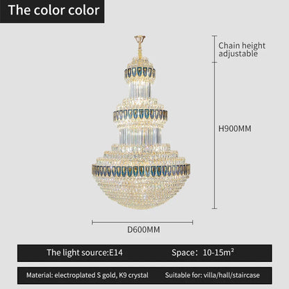 DecorBites™ Crystal Chandelier: Luxury Lighting for Villa, Hotel, Office & Exhibitions