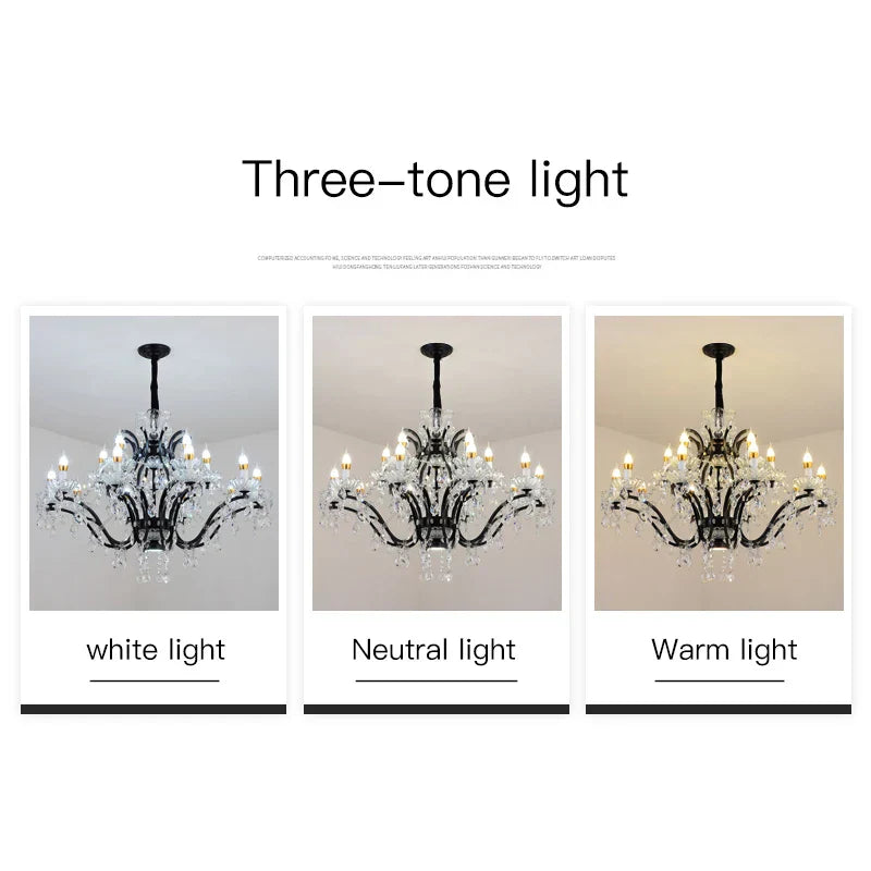 Lámparas colgantes DecorBites™ de cristal con forma de candelabro: Lámparas colgantes negras para comedor, cocina y casa de campo.