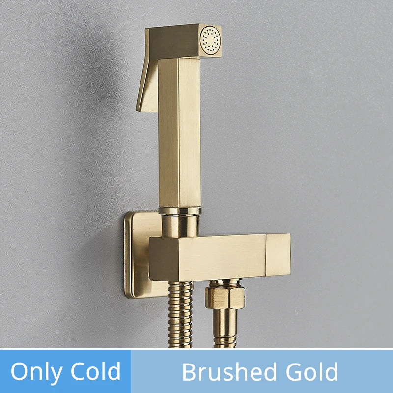 DecorBites™ Brass Bidet Faucet Single Cold Water Toilet Handle Jet Sprayer Mixer