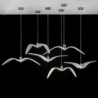 DecorBites™ LED Seagull Chandelier: Designer Decor Villa Bird Restaurant Staircase Chandelier