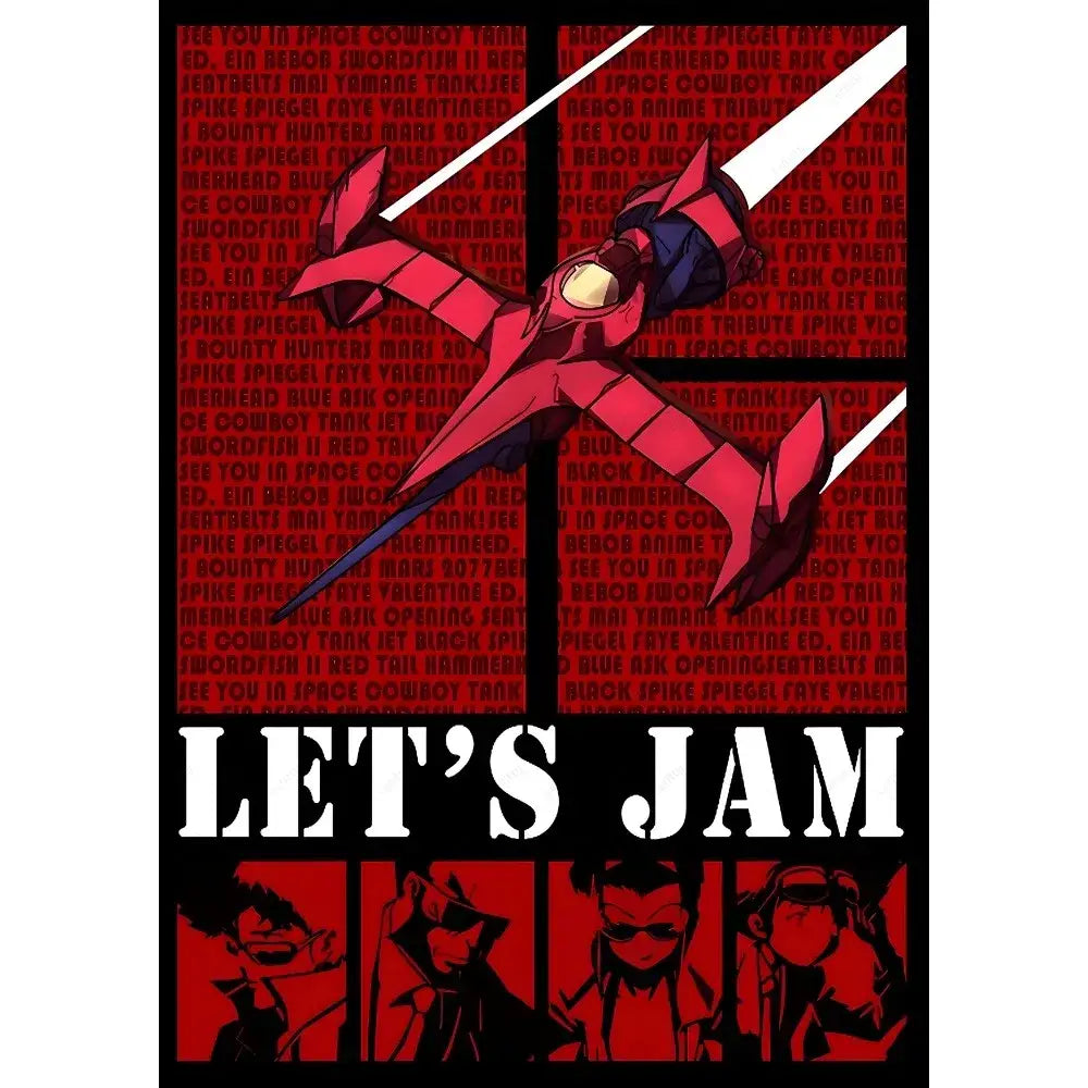 DecorBites™ Retro Cowboy Bebop Anime Poster for Home Decor