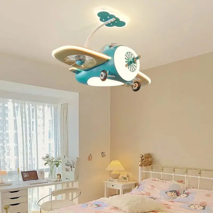 DecorBites™ Kids Bedroom Bladeless Ceiling Fan with Remote Control & LED Light