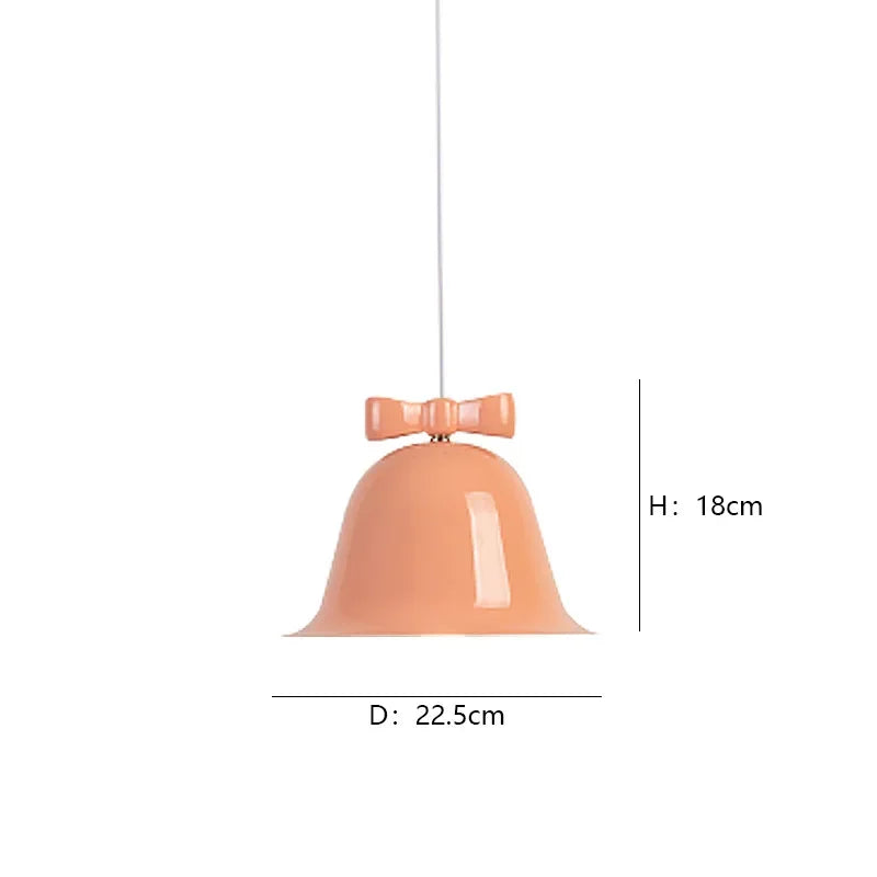 DecorBites™ Bowknot Bell LED Chandelier: Modern Nordic Restaurant Cafe Indoor Lighting Fixture