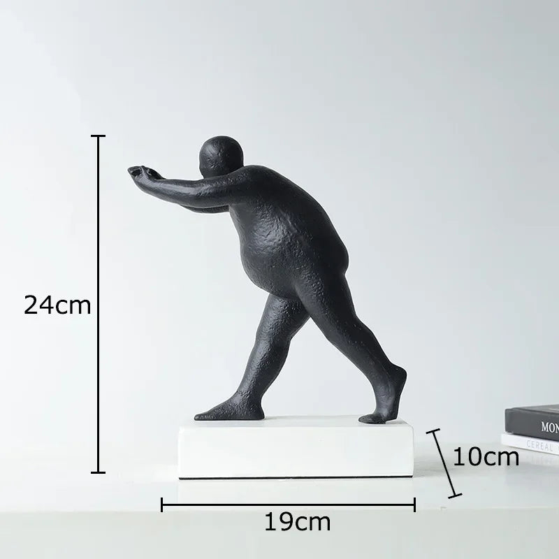 Escultura abstracta de resina, decoración moderna para el hogar de DecorBites™