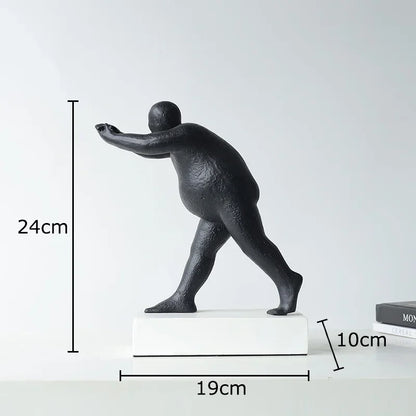 Escultura abstracta de resina, decoración moderna para el hogar de DecorBites™