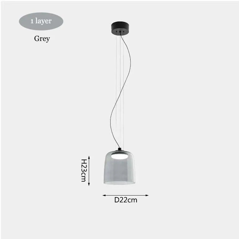 Decorbites™ Levels Bunte Glasanhängerleuchte: Moderne LED-Kronleuchter für Esszimmer, Bar und Wohnzimmer