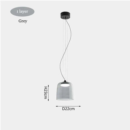 Decorbites™ Levels Bunte Glasanhängerleuchte: Moderne LED-Kronleuchter für Esszimmer, Bar und Wohnzimmer