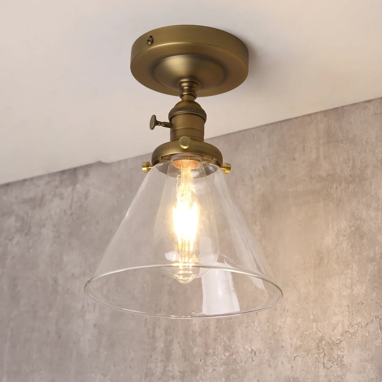 Decorbites™ Trichter-Glas-Wandleuchte Vintage-Industrial-Wandleuchte