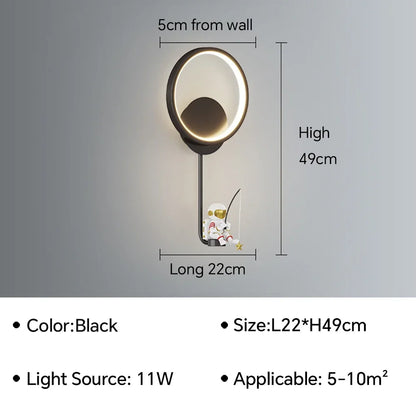 DecorBites™ Astronaut Cartoon LED Wall Lamp for Modern Home Decor