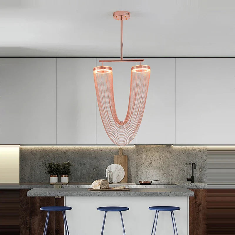 Decorbites™ Lámpara de techo colgante de aluminio LED para iluminación de araña en el vestíbulo
