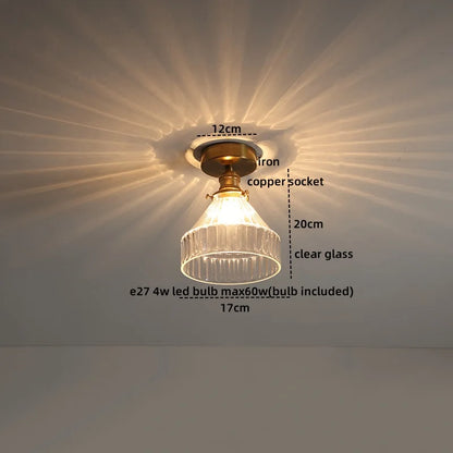 DecorBites™ Glass LED Ceiling Light for Corridor Balcony Modern Indoor Lighting