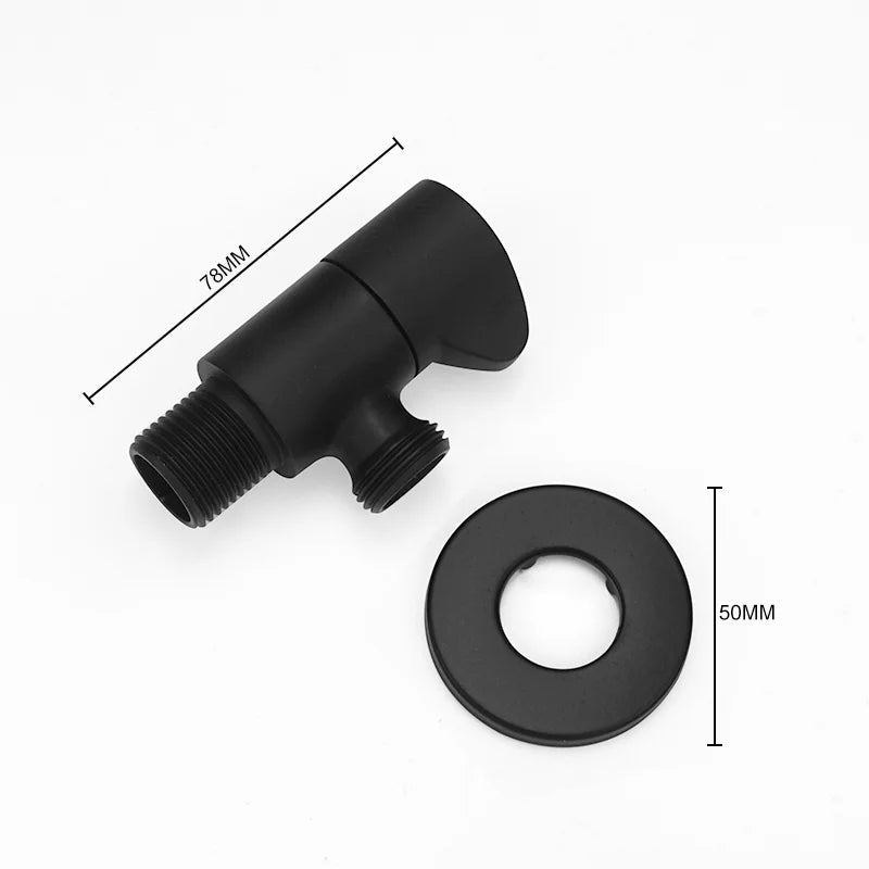 DecorBites™ Brushed Gold Solid Brass Bathroom Angled Dual Outlet Toilet Filling Valve