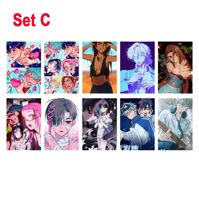 DecorBites™ Alien Anime Photo Cards Collage Set