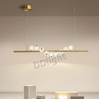 DecorBites™ Elegant Pearl Necklace LED Ceiling Chandelier for Living Room and Bedroom