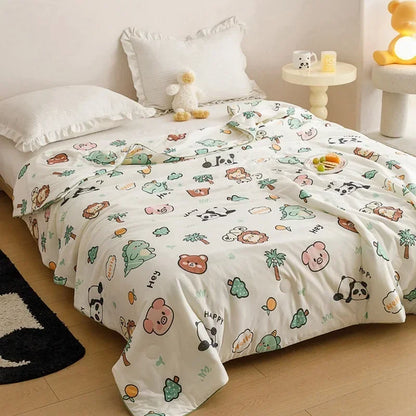 بطانية ديكوربايتس™ الصيفية المُبردة | لحاف ناعم ومُسامي من النباتات الطبيعية