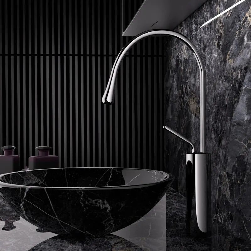 Brushed Gold Bathroom Faucet Brass