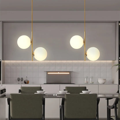Nordische Glas-Kugelleuchten Pendellampen Spannung 110V 220V Heimdekoration Esszimmer Schlafzimmer Nachttisch Eck-Hängeleuchten für die Decke