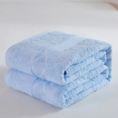 بطانية منشفة من قماش الجاكار القطني من DecorBites™ للبالغين في الصيف مع تكييف الهواء وغطاء للأريكة