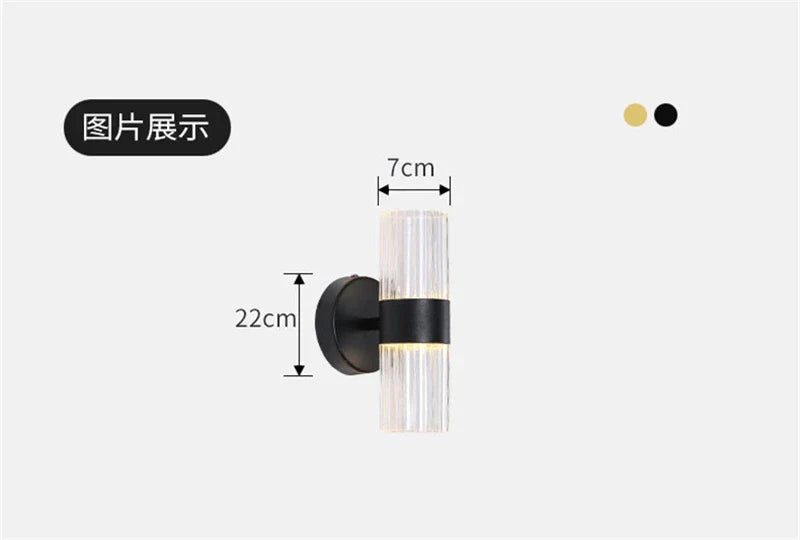 DecorBites™ Glass Shade Luxury Wall Lamp for Bedroom Bedside, Minimalist Design for Elegant Lighting