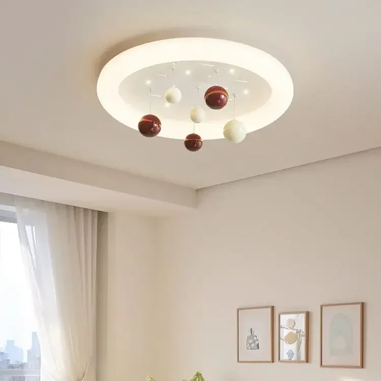 Lámpara de Araña en la Nube para Niños Decorbites™ para la Habitación de los Niños, Espectro Completo, para Niños y Niñas, Estilo Crema