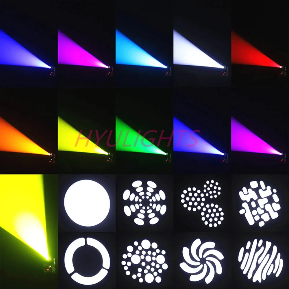 DecorBites™ 75W LED Moving Head Spot Light Gobo Color DJ Beam Disco Equipment