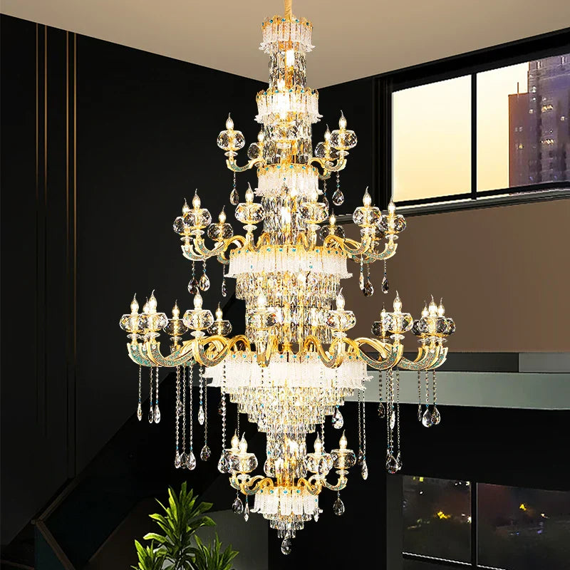DecorBites™ Crystal Living Room Chandelier: Elegant Lighting for Home, Hotel, Club