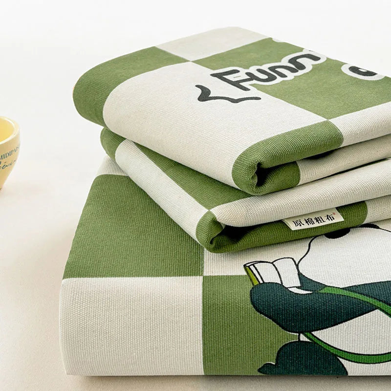 DecorBites™ Cartoon Printed Cotton Bedspread | Queen King | Durable Coarse Cloth | All Seasons