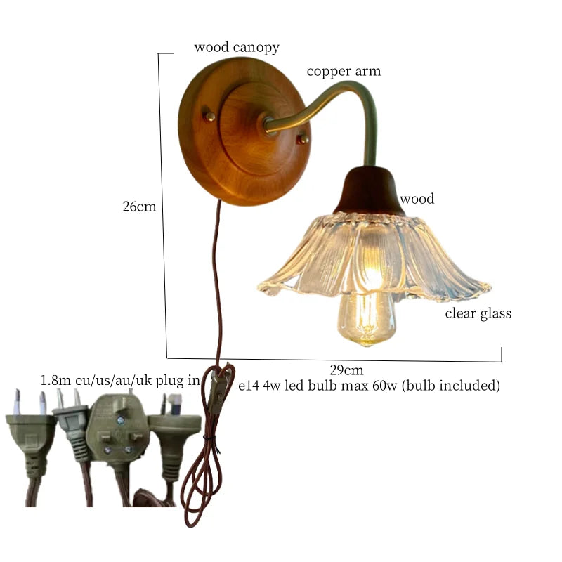 DecorBites™ Glass LED Wall Sconce Lamp Colorful Living Room Bedroom Mirror Stair Light