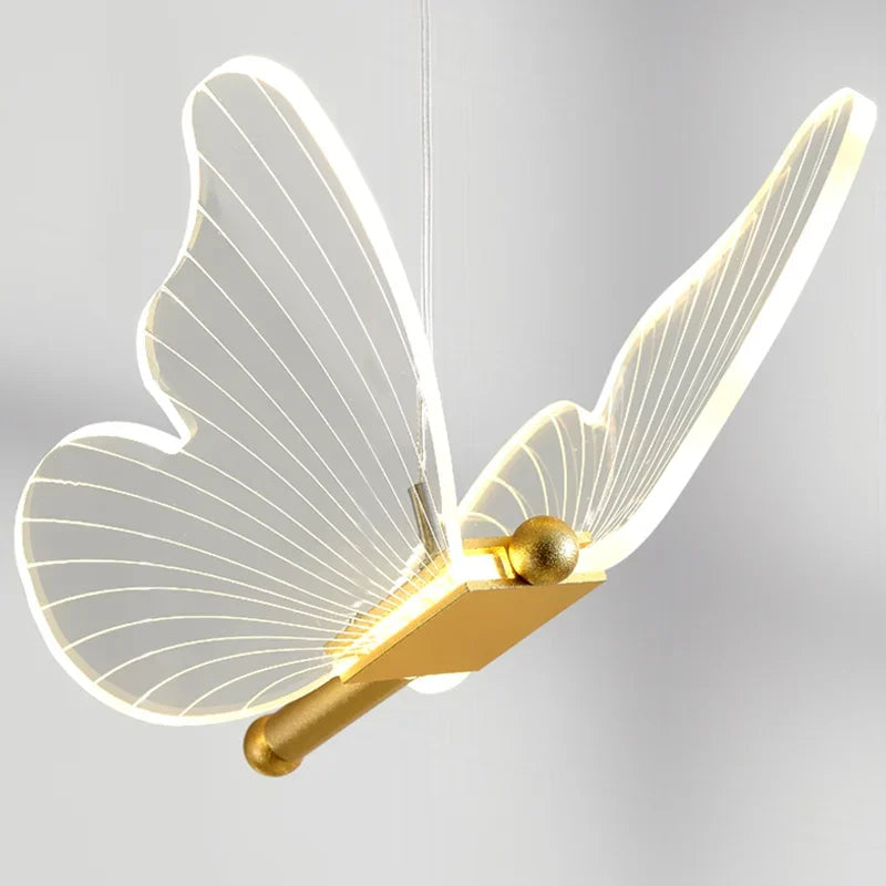DecorBites™ Butterfly Chandelier: Nordic Staircase Pendant Lamp for Living Room Ceiling Light