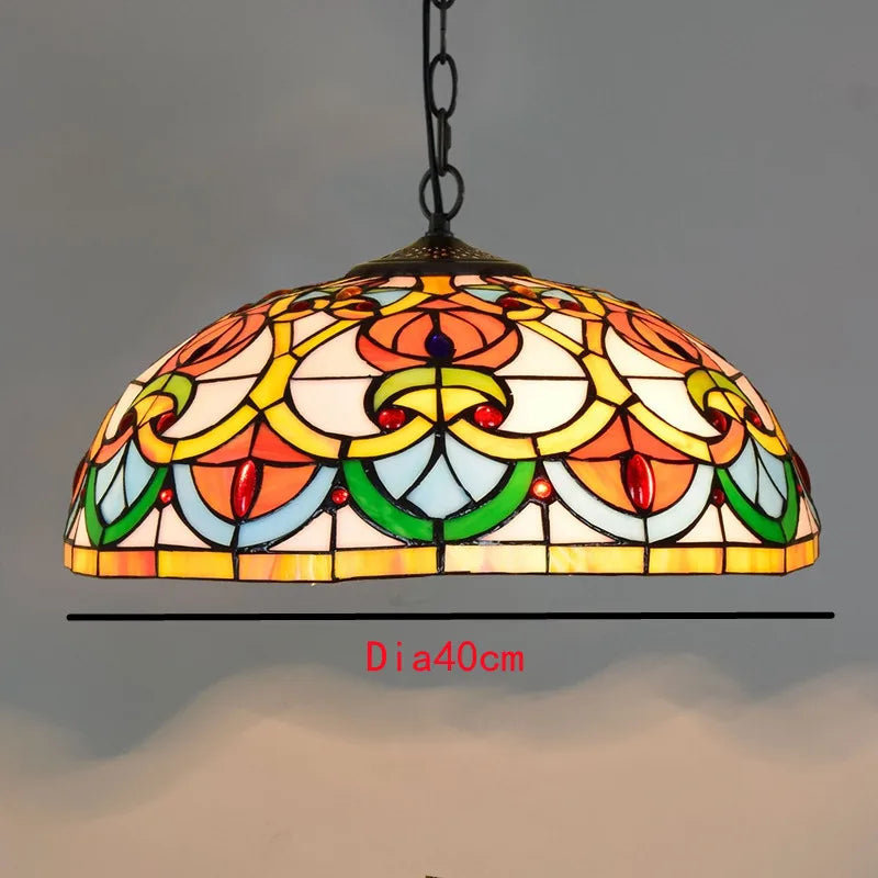 Decorbites™ Bunte Glas-Lüster: Retro Tiffany-Stil Lampe für kreative Heimdekoration
