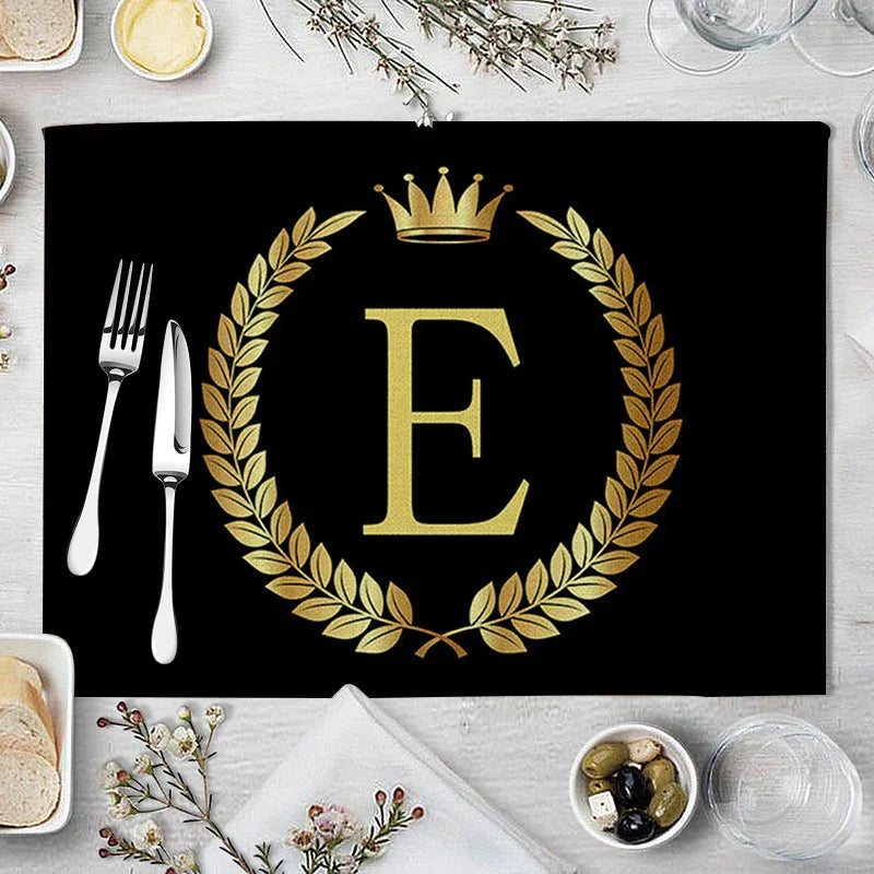 DecorBites™ Kitchen Table Mats Set of 4, 42*32cm, Cotton Linen Coasters for Dining Home Decor