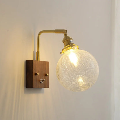 DecorBites™ Glass Copper LED Wall Lights Modern Bedside Lamp Applique Da Parete