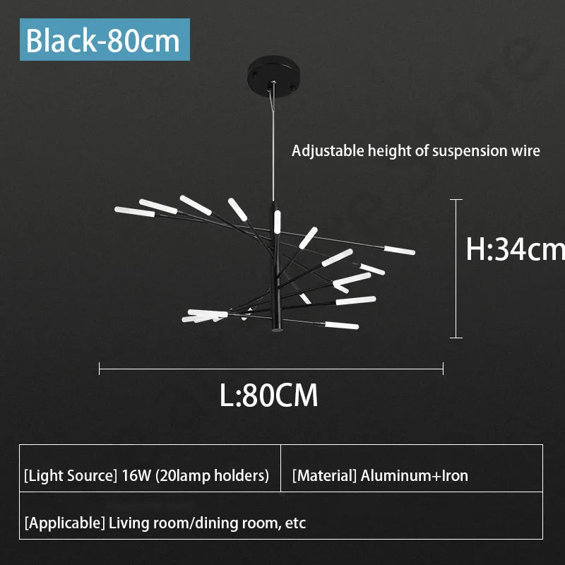 Luz colgante de techo LED Fireworks™ Decorbites - Decoración de habitación moderna de lujo regulable