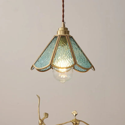 ديكوربايتس™ مصباح LED زجاجي أزرق معلق - طراز نورديك حديث لغرفة النوم وغرفة المعيشة