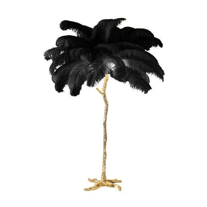 DecorBites™ Elegant Feather Floor Lamp with Adjustable Bulbs for Stylish Home Decor
