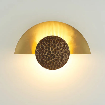 DecorBites™ Half Moon LED Wall Lamp | Modern Resin Iron Sconce for Living Room, Bedroom, Aisle