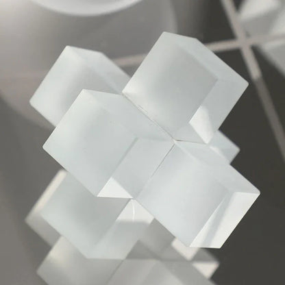 DecorBites™ Frosted Glass Geometric Chessboard - Home Decor Handicrafts & Accessories