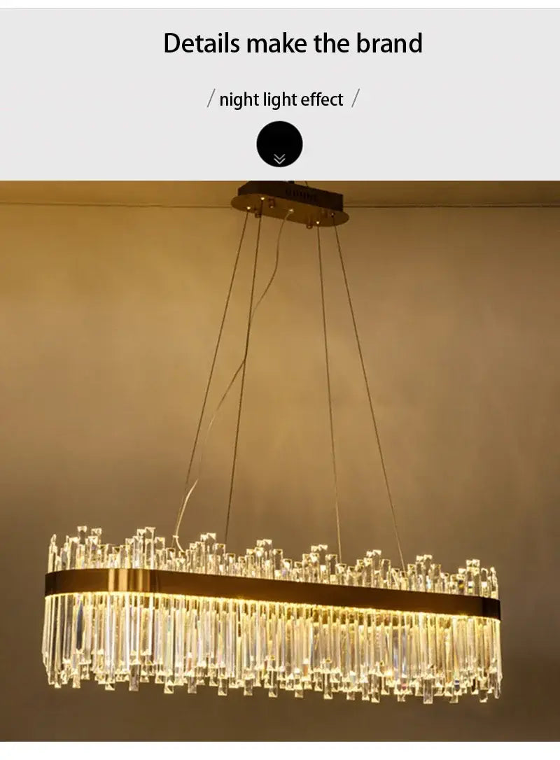 DecorBites™ Crystal Pendant Chandelier for Home Decor