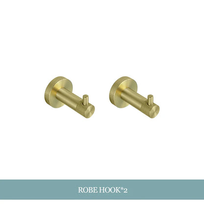 DecorBites™ Gold Hardware Set: Towel Bar, Toilet Paper Holder, Robe Hook, Cup Hanger