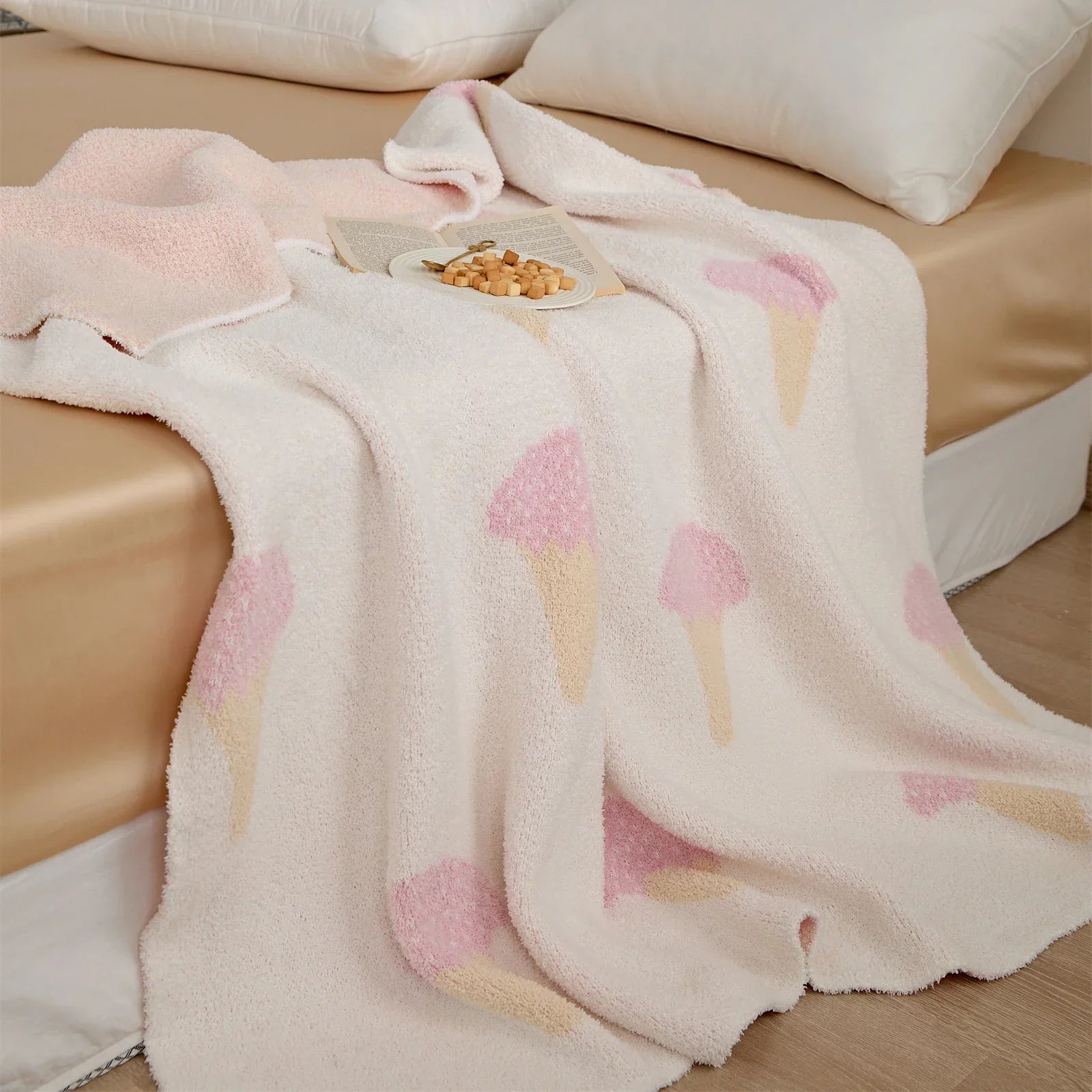 Manta Jacquard de Helado Kawaii™ Decorbites
